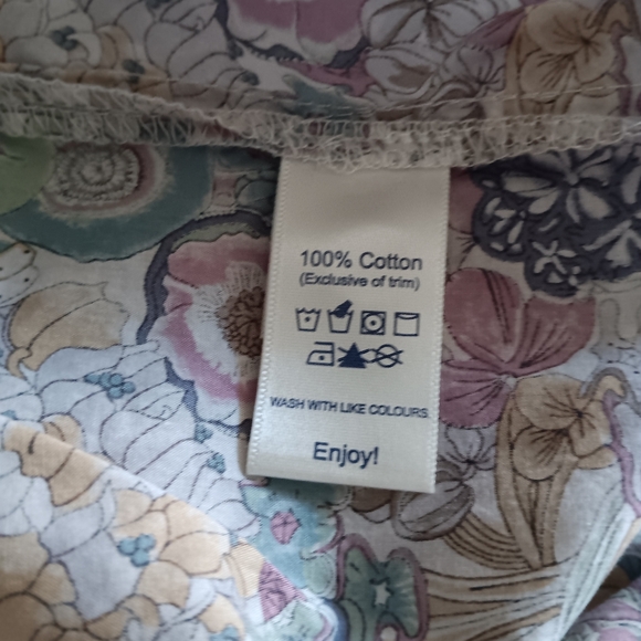 LIBERTY OF LONDON Pastel Floral Print Cotton Blouse XS - Picture 5 of 5